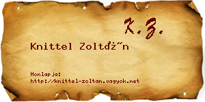 Knittel Zoltán névjegykártya